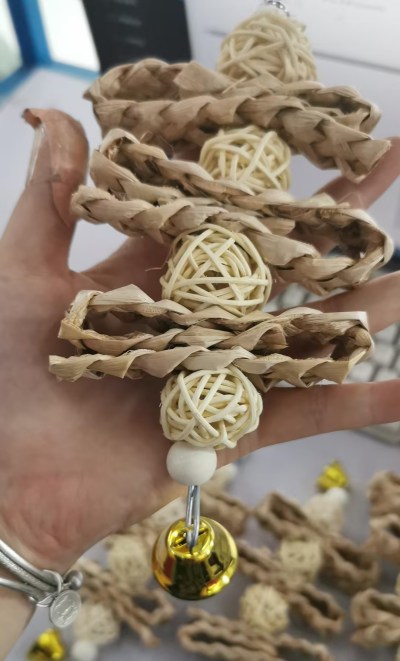Straw Woven Fruit Toy Parrot Supplies Bird Toys