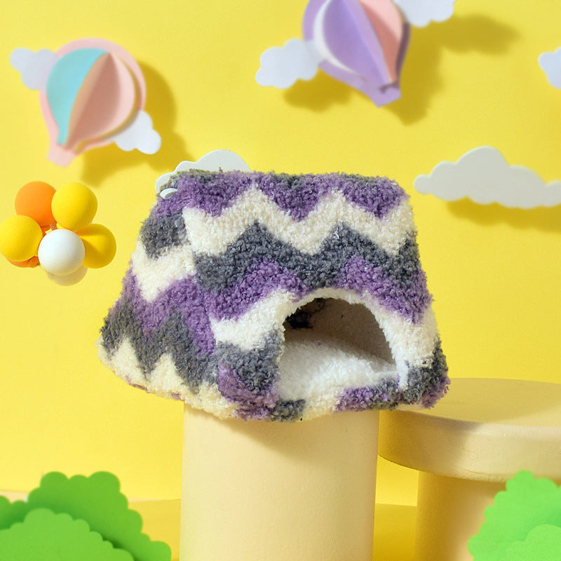 Pet Hamster Nest Fleece-lined Warm Cotton Pet Nest Hamster