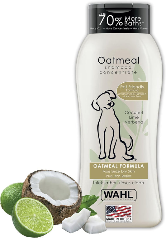 USA Dry Skin & Itch Relief Pet Shampoo for Dogs – Oatmeal Formula with Coconut Lime -(24 Oz)