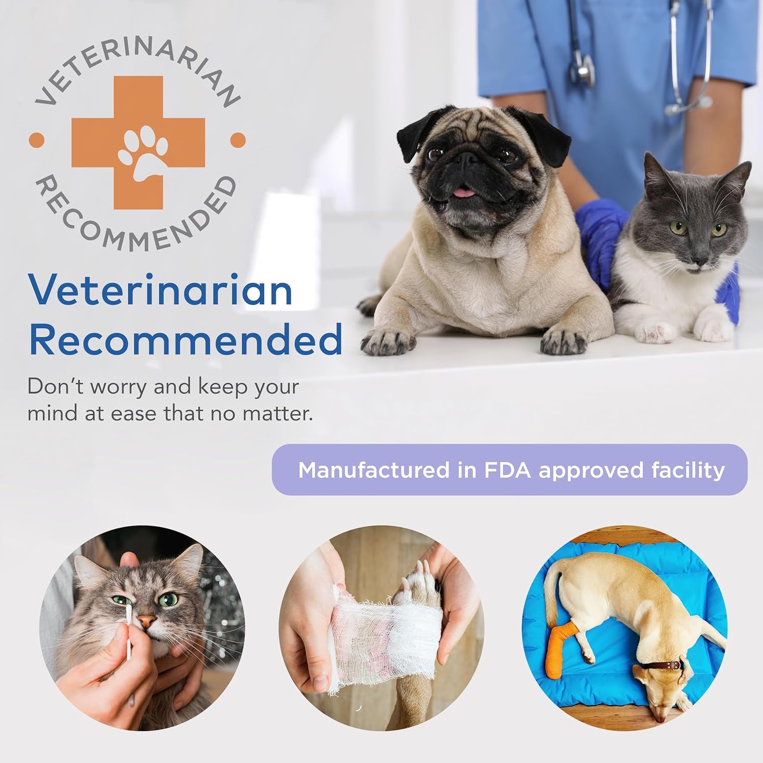 First Aid Kit - Vet Approved Dog & Cat Emergency Supplies with Thermometer, Muzzle, Tick Removal, Flashlight, Mini Pouch, and Comprehensive Care Guide for Travel and Outdoor Use