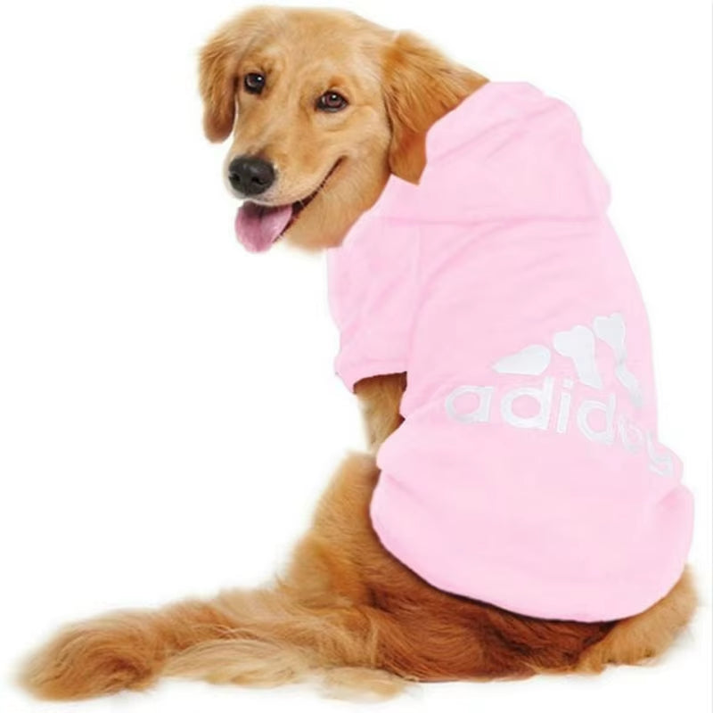 S-5XL Dog Hoodies for Large Breed Dogs Fleece Pullover Sweatshirt Pet Clothes with Hat Casual Sports Hoodies Pitbull