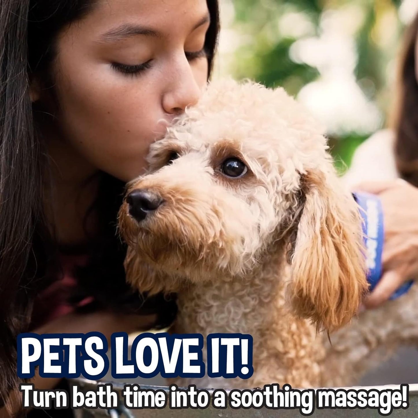 Shampoo Brush | Dog Bath Brush for Dog Grooming | Long & Short Hair Dog Scrubber 