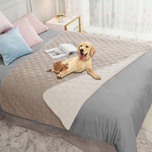 Reversible Waterproof Dog Bed Cover and Pet Blanket for Furniture, Beds, Couches, and Sofas