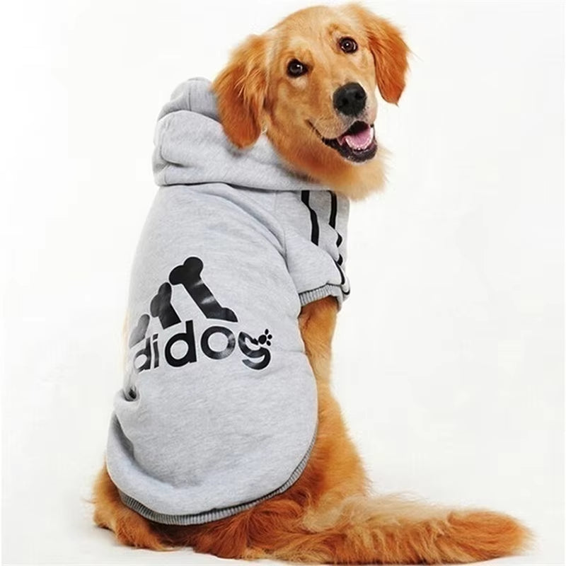 S-5XL Dog Hoodies for Large Breed Dogs Fleece Pullover Sweatshirt Pet Clothes with Hat Casual Sports Hoodies Pitbull