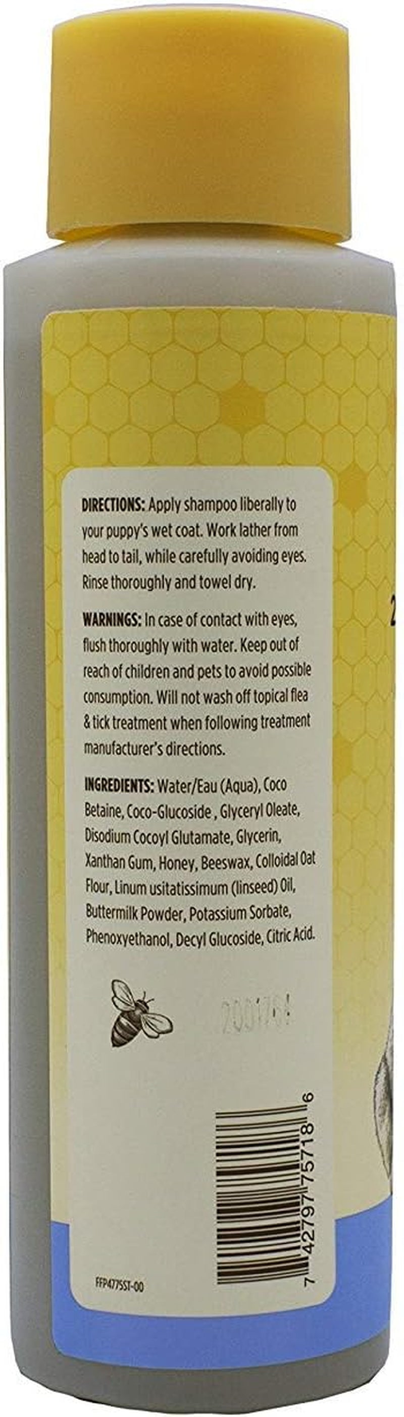 Tearless Puppy Shampoo - Naturally Derived Puppy Wash with Buttermilk & Linseed Oil - Safe Natural Dog Shampoo and Conditioner - Gentle Dog Shampoo for All Dogs - 16 Oz