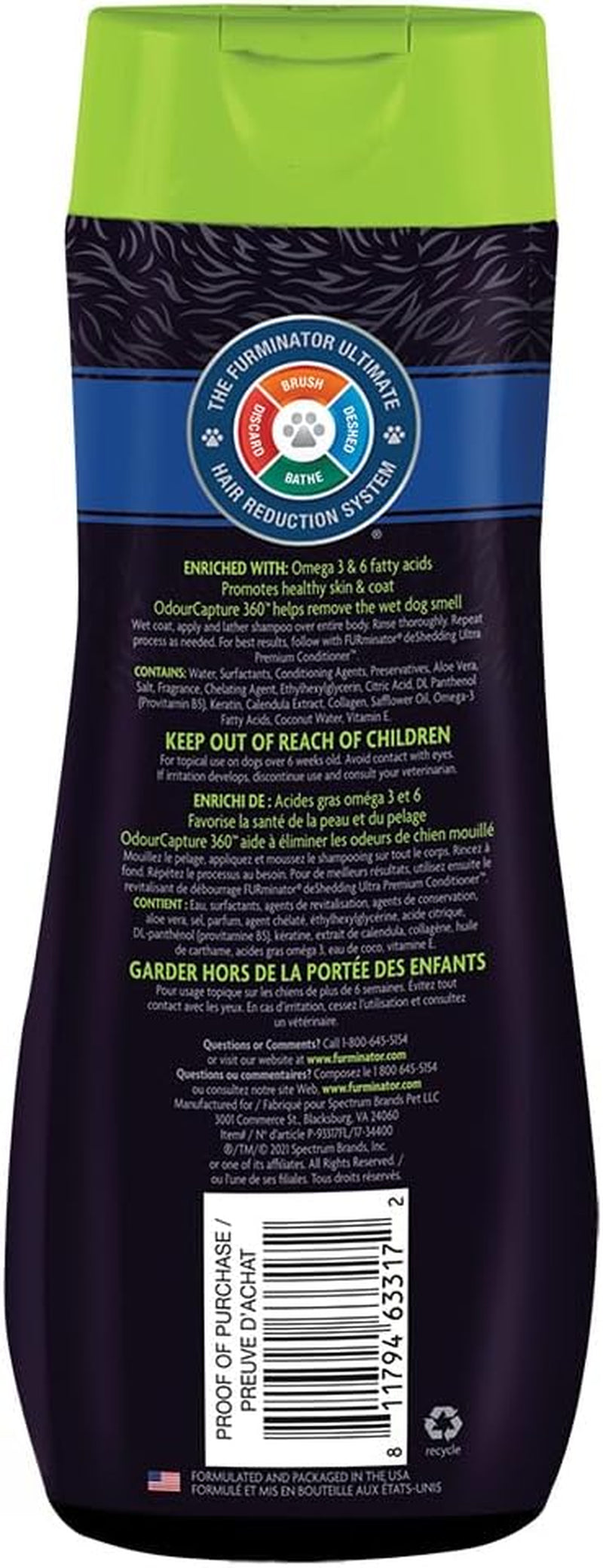 Ultra Premium Deshedding Shampoo for Dogs Helps Reduce Excess Shedding, 16 Oz