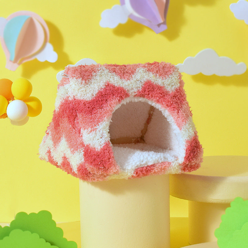 Pet Hamster Nest Fleece-lined Warm Cotton Pet Nest Hamster