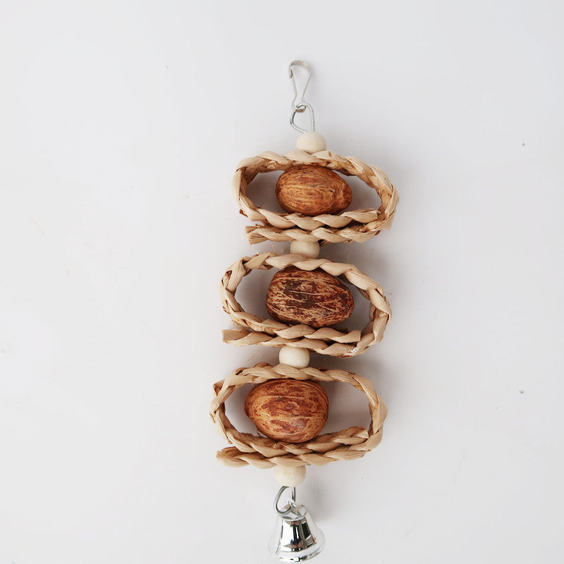 Straw Woven Fruit Toy Parrot Supplies Bird Toys