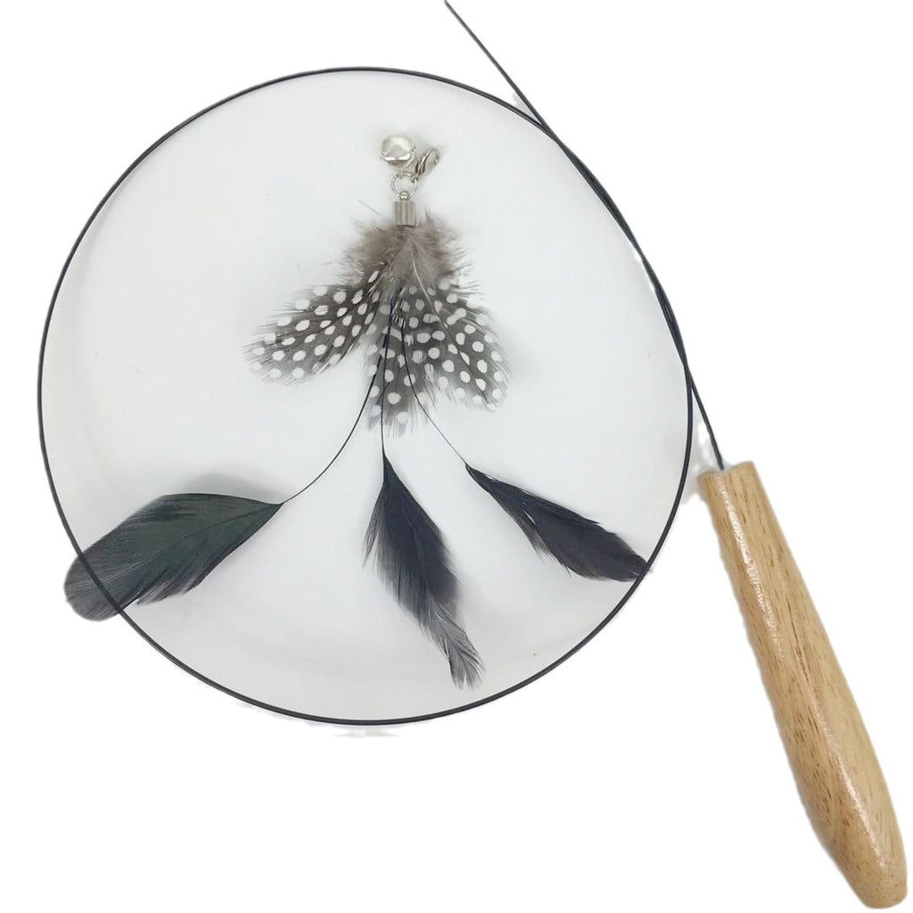 Wooden Handle Cat Toy