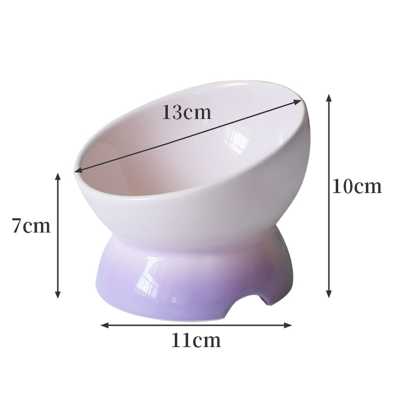 Pet Supplies For Cervical Protection Cat Bowl