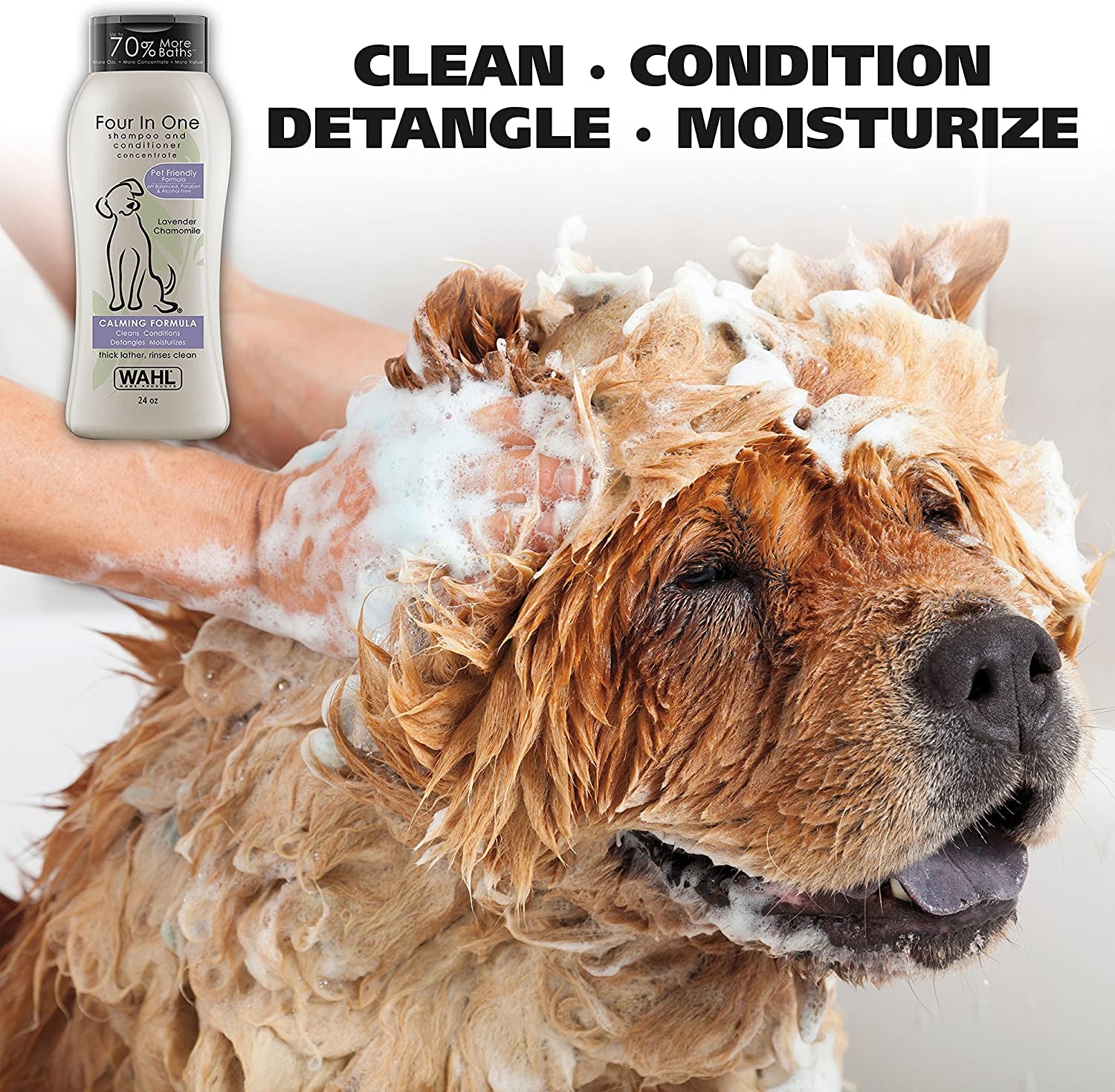 USA 4-In-1 Calming Pet Shampoo for Dogs – Cleans, Conditions, Detangles, & Moisturizes with Lavender Chamomile - Pet Friendly Formula - 24 Oz 