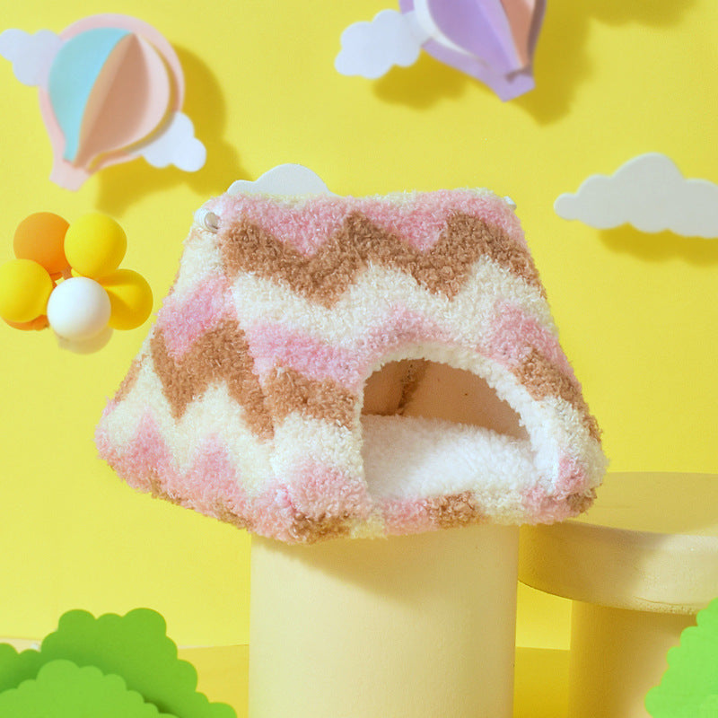 Pet Hamster Nest Fleece-lined Warm Cotton Pet Nest Hamster