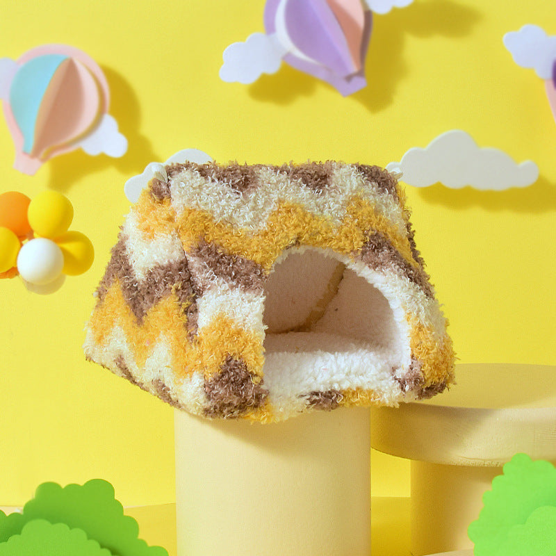 Pet Hamster Nest Fleece-lined Warm Cotton Pet Nest Hamster