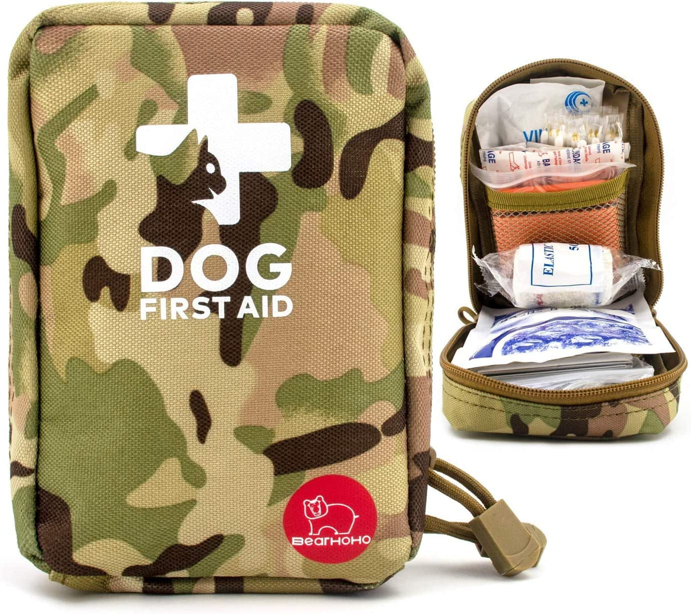 Portable Dog First Aid Kit (72 pcs of Medical Supplies included!) 