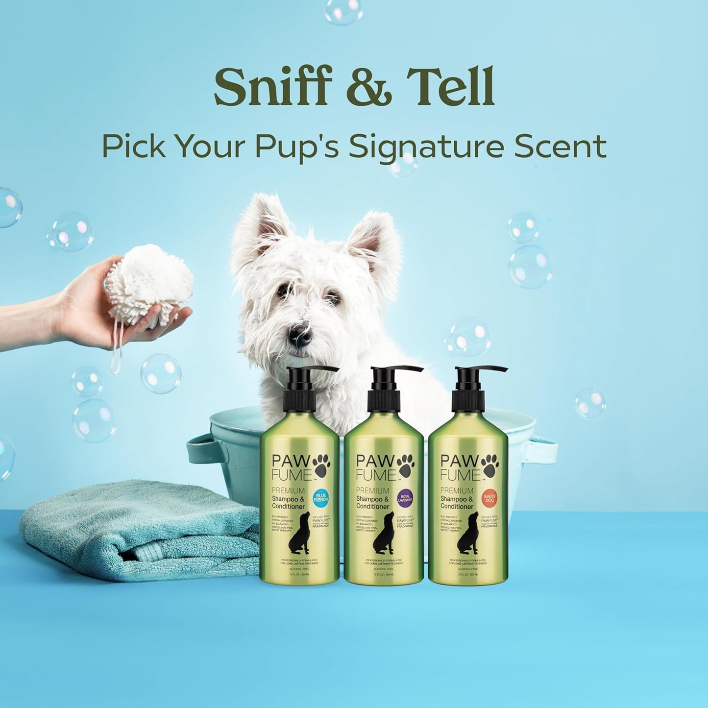 Pawfume Dog Shampoo and Conditioner – Hypoallergenic Dog Shampoo 