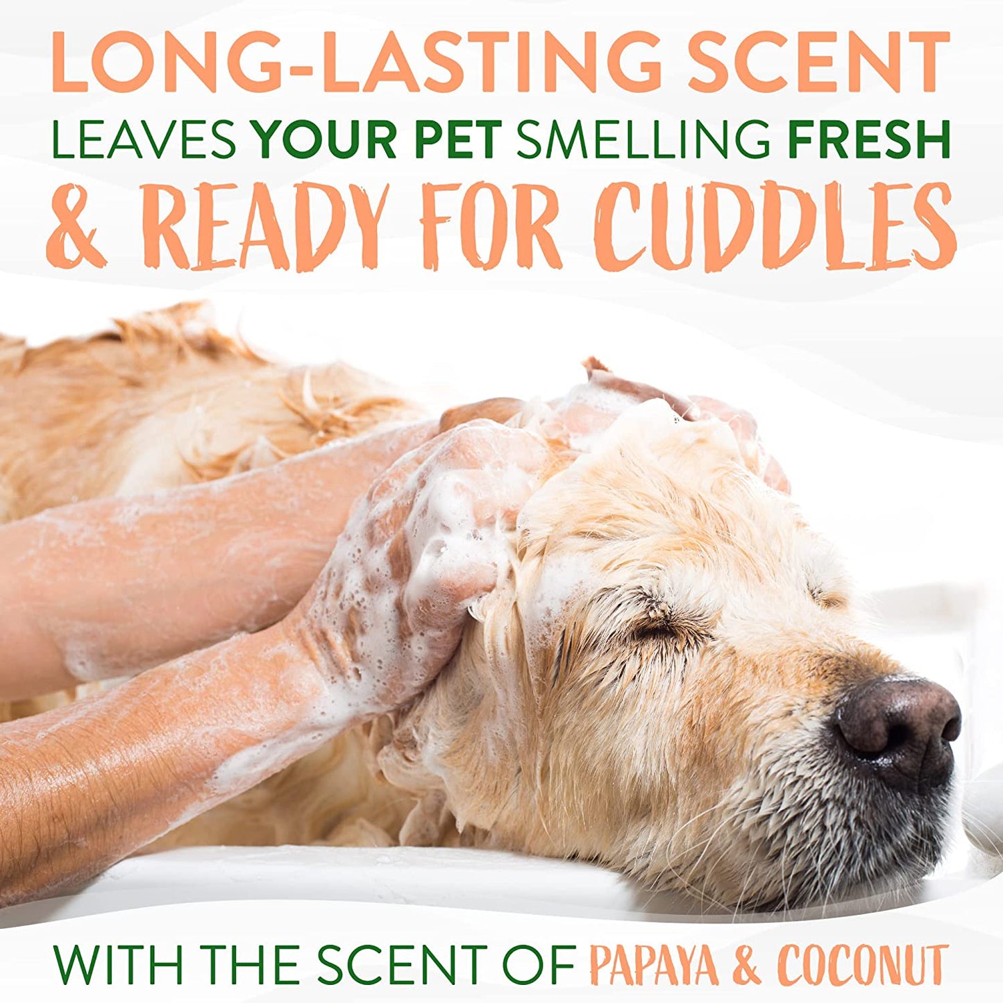 2-In-1 Papaya & Coconut Dog Shampoo and Conditioner | Natural Pet Shampoo Derived from Natural Ingredients | Cat Friendly | Made in the USA | 20 Oz.